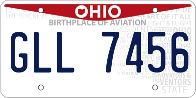 OH license plate GLL7456