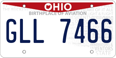 OH license plate GLL7466
