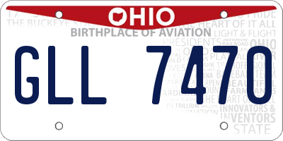OH license plate GLL7470