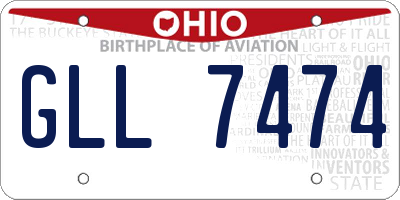 OH license plate GLL7474