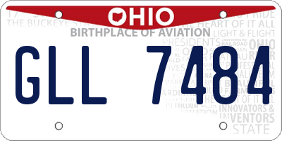 OH license plate GLL7484