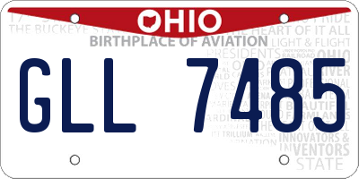 OH license plate GLL7485