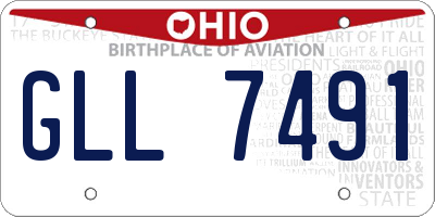 OH license plate GLL7491