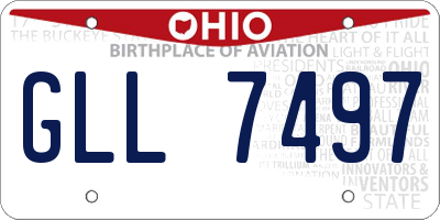 OH license plate GLL7497