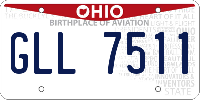 OH license plate GLL7511