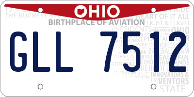 OH license plate GLL7512
