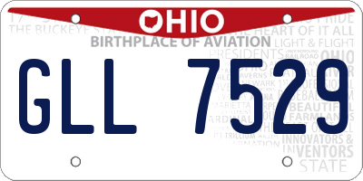 OH license plate GLL7529