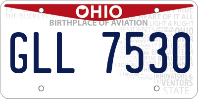 OH license plate GLL7530