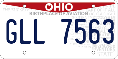 OH license plate GLL7563