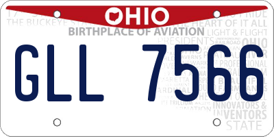 OH license plate GLL7566