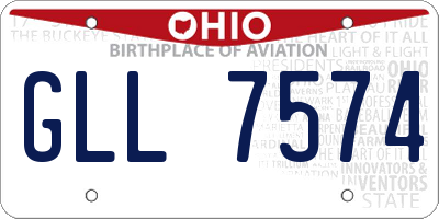 OH license plate GLL7574