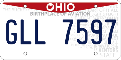 OH license plate GLL7597