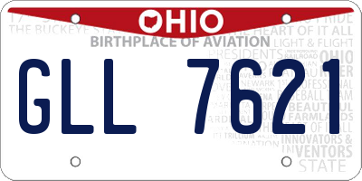 OH license plate GLL7621