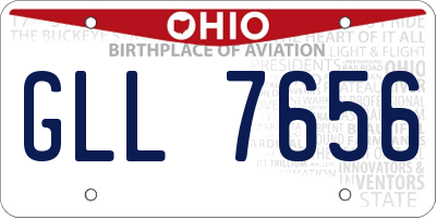 OH license plate GLL7656