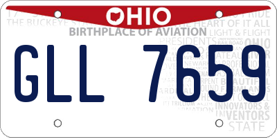 OH license plate GLL7659