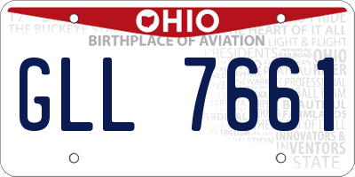 OH license plate GLL7661