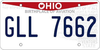 OH license plate GLL7662