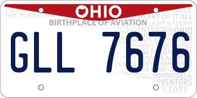 OH license plate GLL7676