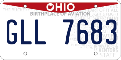 OH license plate GLL7683