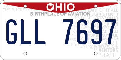OH license plate GLL7697