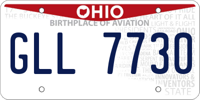 OH license plate GLL7730