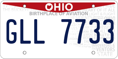 OH license plate GLL7733
