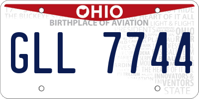OH license plate GLL7744