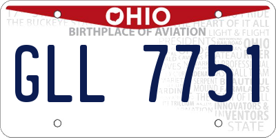 OH license plate GLL7751