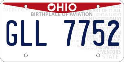 OH license plate GLL7752