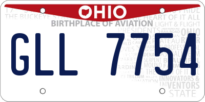 OH license plate GLL7754