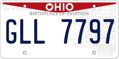 OH license plate GLL7797