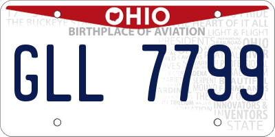 OH license plate GLL7799