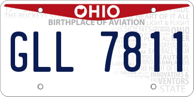 OH license plate GLL7811