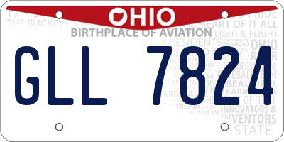 OH license plate GLL7824