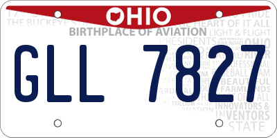 OH license plate GLL7827