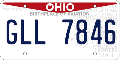 OH license plate GLL7846