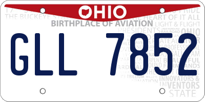 OH license plate GLL7852