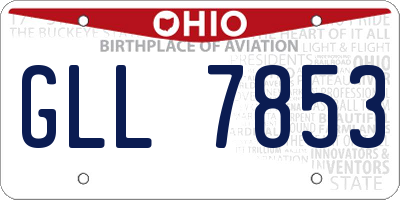 OH license plate GLL7853