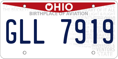 OH license plate GLL7919