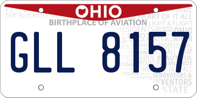OH license plate GLL8157