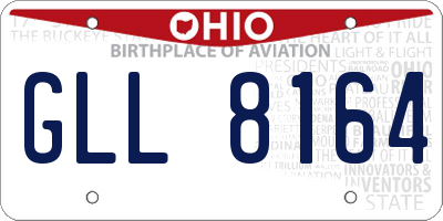OH license plate GLL8164