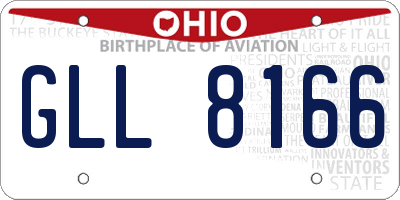 OH license plate GLL8166