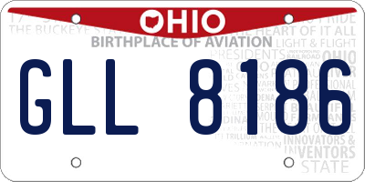 OH license plate GLL8186