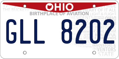 OH license plate GLL8202
