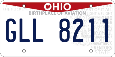 OH license plate GLL8211