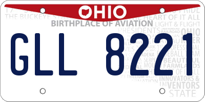 OH license plate GLL8221