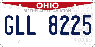 OH license plate GLL8225