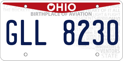OH license plate GLL8230