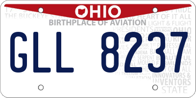 OH license plate GLL8237