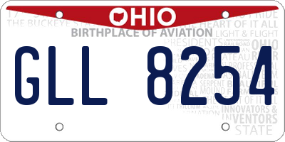 OH license plate GLL8254